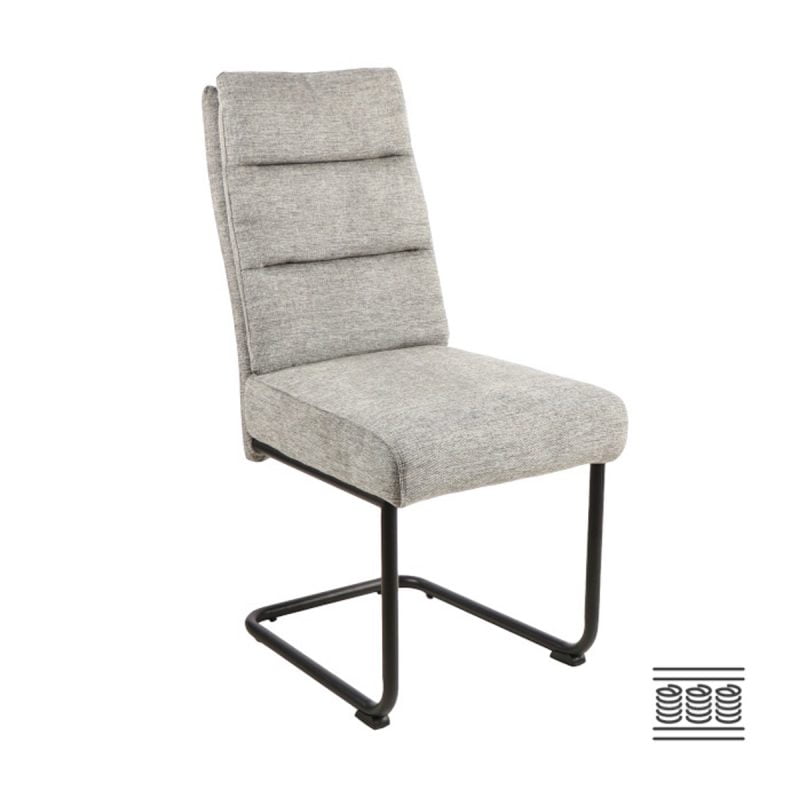 silla de salón gris